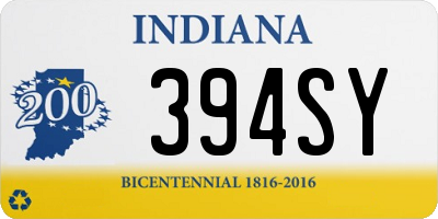 IN license plate 394SY