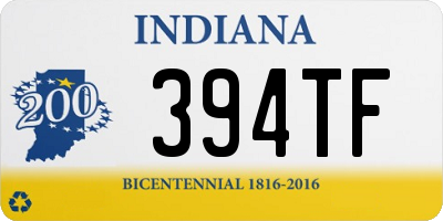 IN license plate 394TF