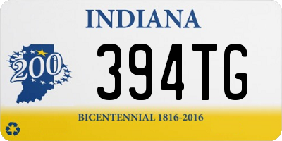 IN license plate 394TG