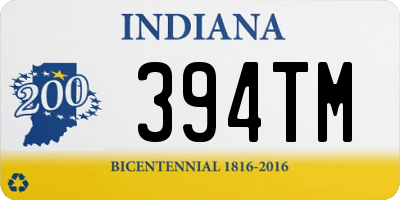 IN license plate 394TM