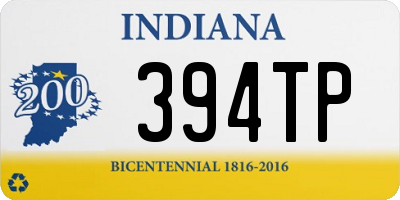 IN license plate 394TP