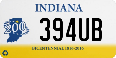 IN license plate 394UB