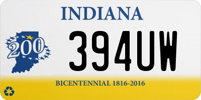 IN license plate 394UW