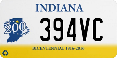 IN license plate 394VC