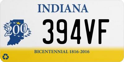 IN license plate 394VF