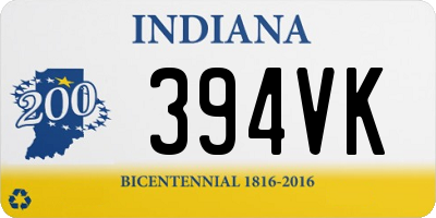 IN license plate 394VK