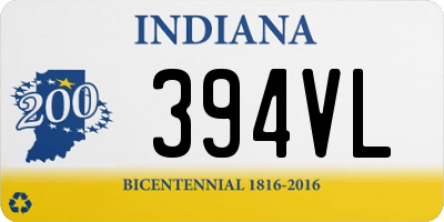 IN license plate 394VL