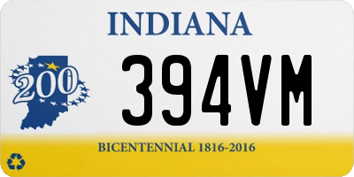 IN license plate 394VM