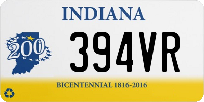 IN license plate 394VR