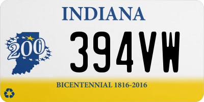 IN license plate 394VW