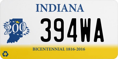 IN license plate 394WA