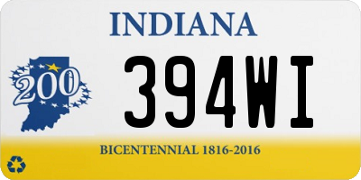 IN license plate 394WI