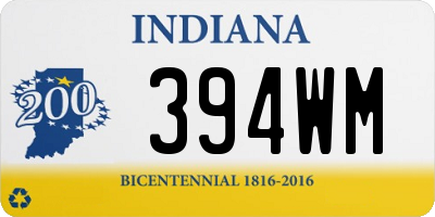 IN license plate 394WM