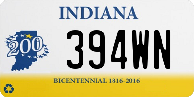 IN license plate 394WN