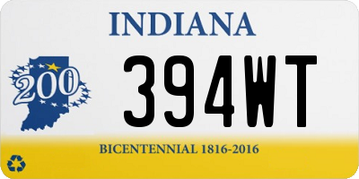 IN license plate 394WT