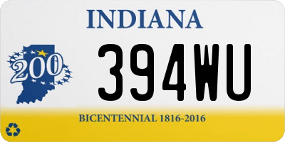 IN license plate 394WU