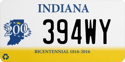 IN license plate 394WY