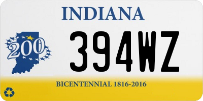 IN license plate 394WZ