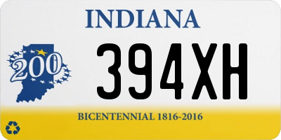 IN license plate 394XH