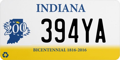 IN license plate 394YA