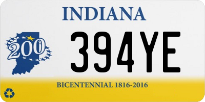 IN license plate 394YE