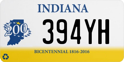 IN license plate 394YH