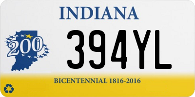 IN license plate 394YL