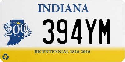 IN license plate 394YM