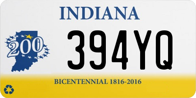 IN license plate 394YQ