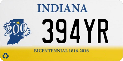 IN license plate 394YR