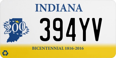 IN license plate 394YV