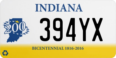 IN license plate 394YX