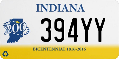 IN license plate 394YY