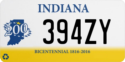 IN license plate 394ZY