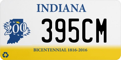 IN license plate 395CM