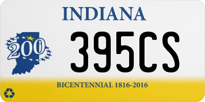 IN license plate 395CS