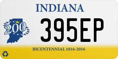 IN license plate 395EP