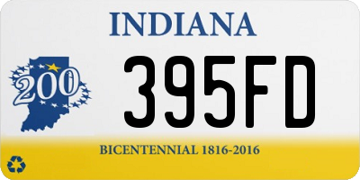 IN license plate 395FD