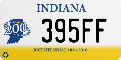 IN license plate 395FF