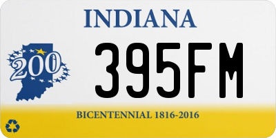 IN license plate 395FM