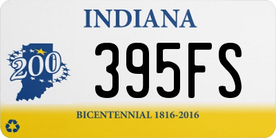 IN license plate 395FS