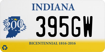 IN license plate 395GW