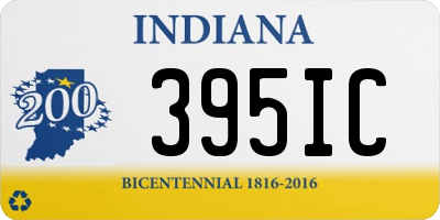 IN license plate 395IC
