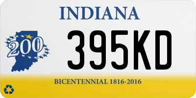 IN license plate 395KD
