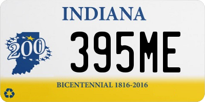 IN license plate 395ME