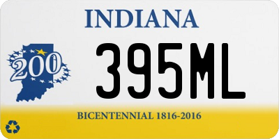 IN license plate 395ML