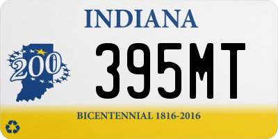 IN license plate 395MT