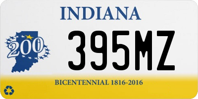 IN license plate 395MZ