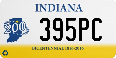 IN license plate 395PC