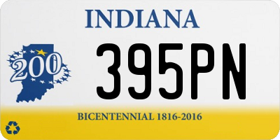 IN license plate 395PN